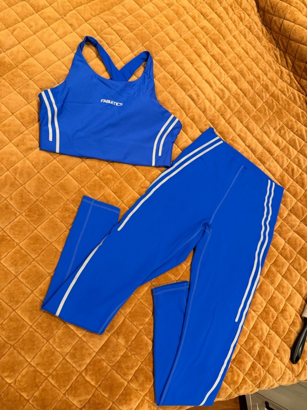 Fabletics Define Powerhold Rain & Reflect Sports Bra & High-Waist Leggings
